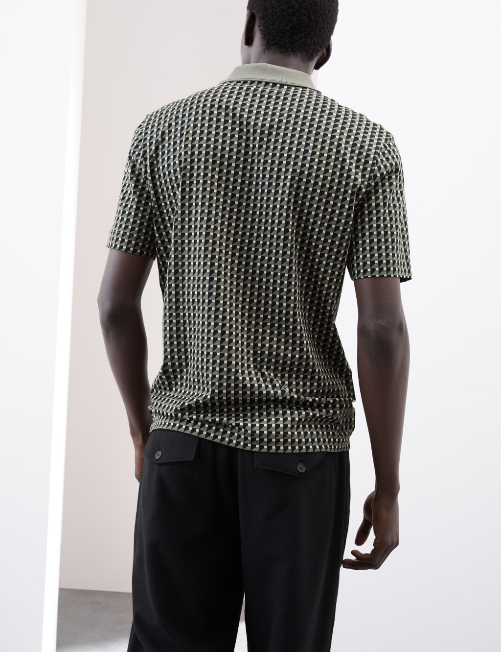 Pure Supima® Cotton Geometric Polo Shirt 5 of 6