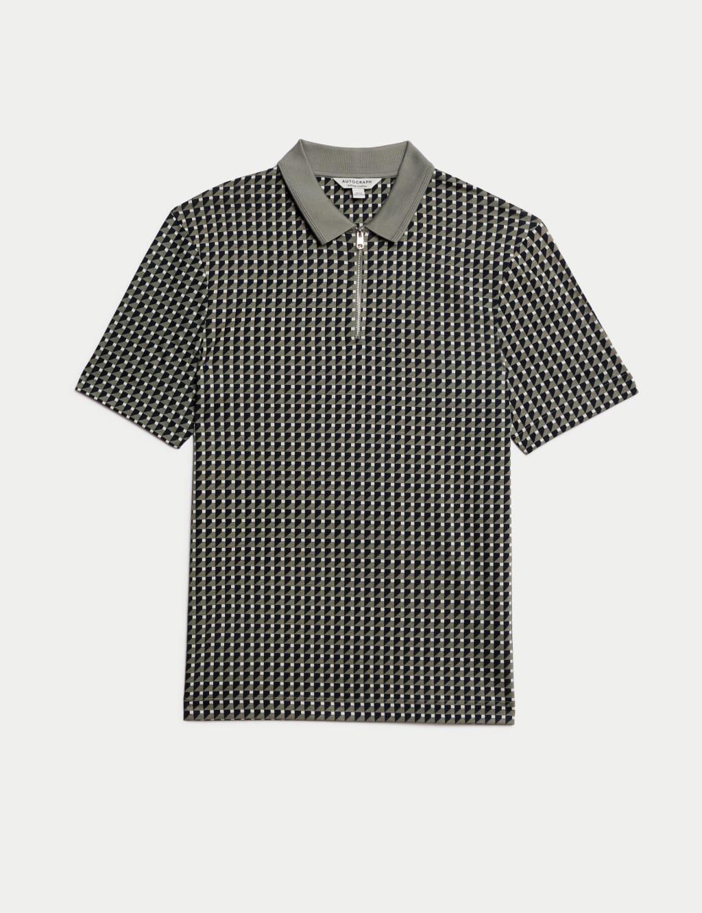 Pure Supima® Cotton Geometric Polo Shirt 2 of 6