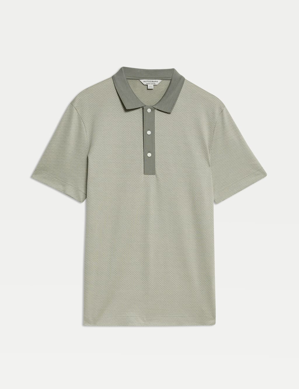 Pure Supima® Cotton Jacquard Polo Shirt 2 of 7
