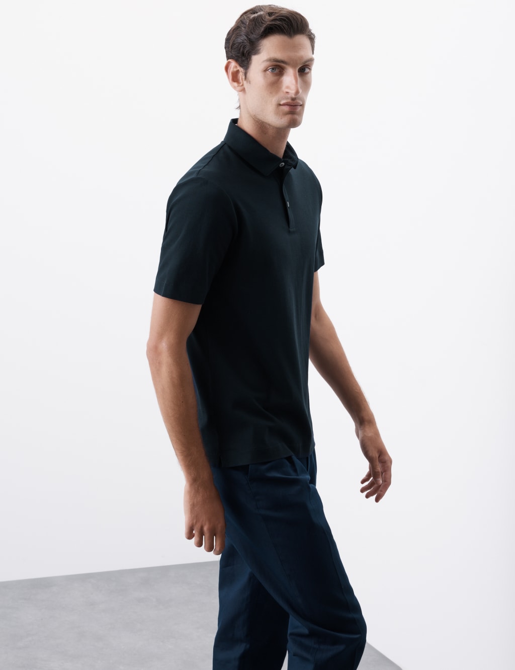 Pure Supima® Cotton Textured Polo Shirt 4 of 7