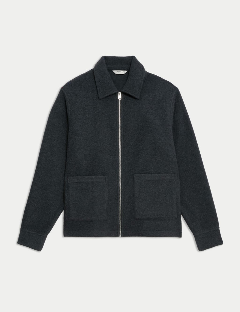 Fleece Jacket with Wool Autograph M S