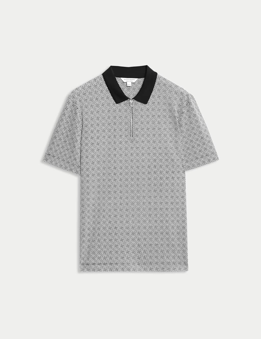 Pure Supima® Cotton Geometric Print Polo Shirt 2 of 6