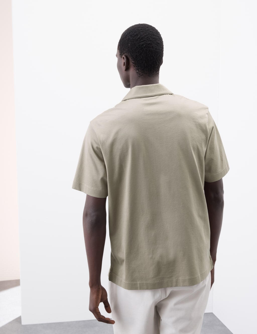 Pure Cotton Chain Print Revere Polo Shirt 4 of 5