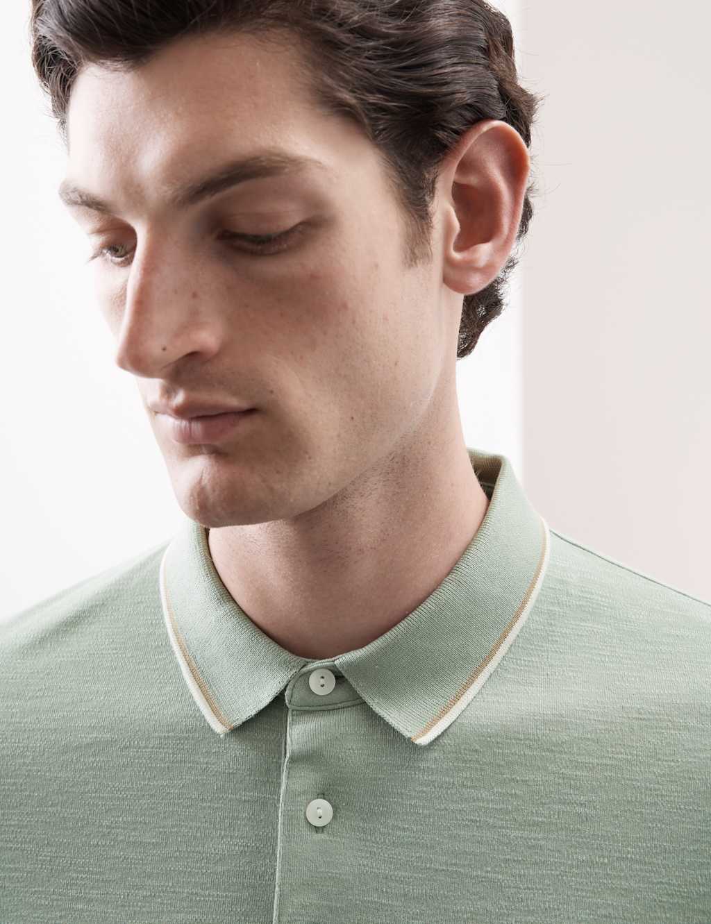 Linen Blend Polo Shirt 1 of 5