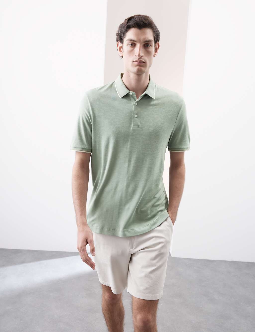 Linen Blend Polo Shirt 5 of 5