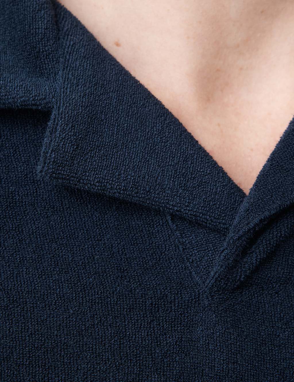 Cotton Rich Towelling Revere Polo Shirt 3 of 6