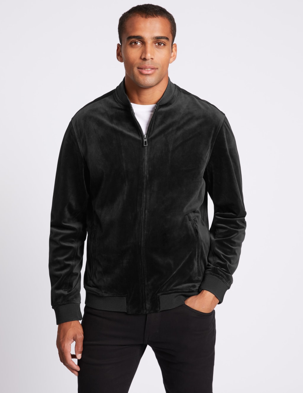 Slim Fit Baseball Zip Through Top 1 of 5