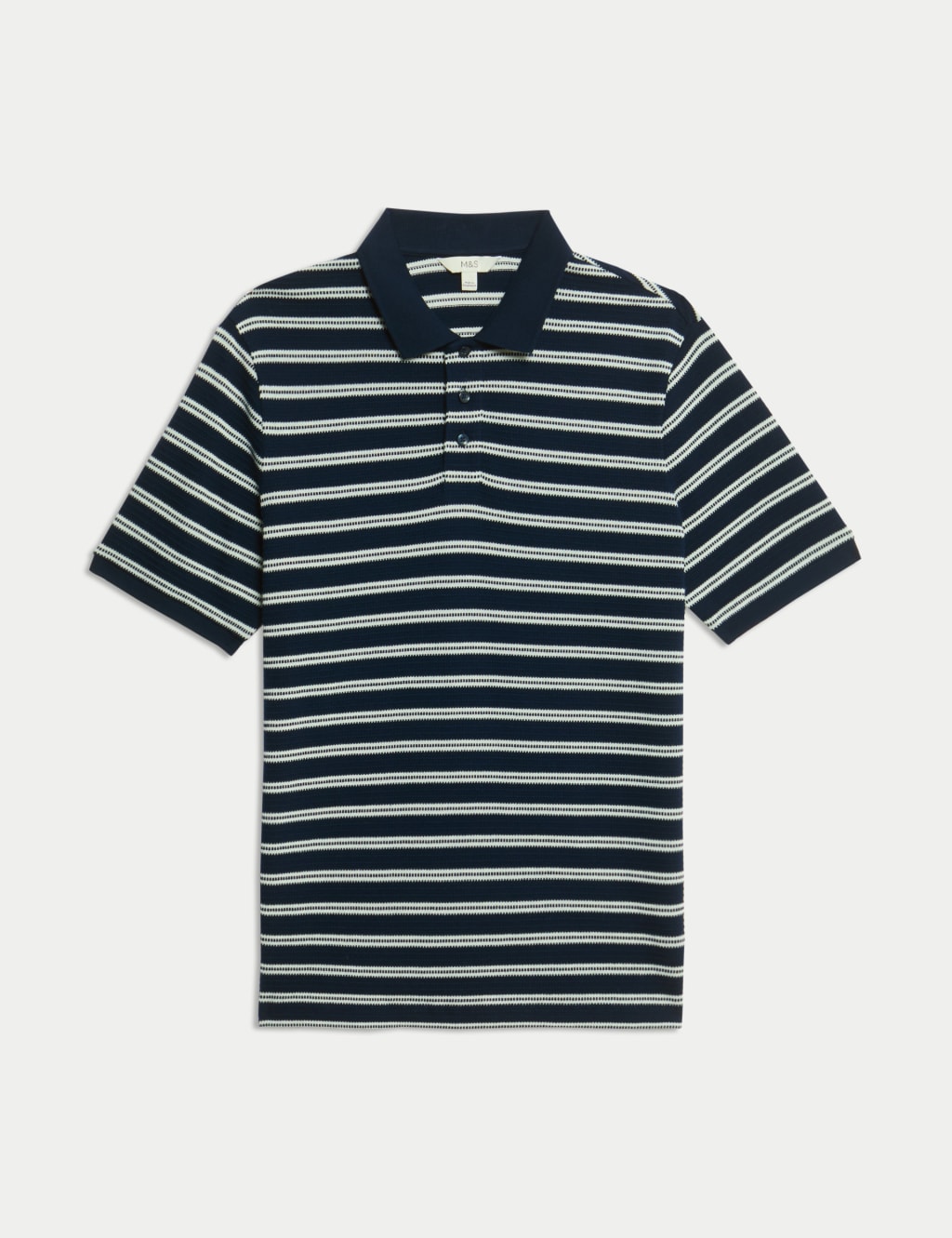 Cotton Rich Striped Polo Shirt 2 of 6