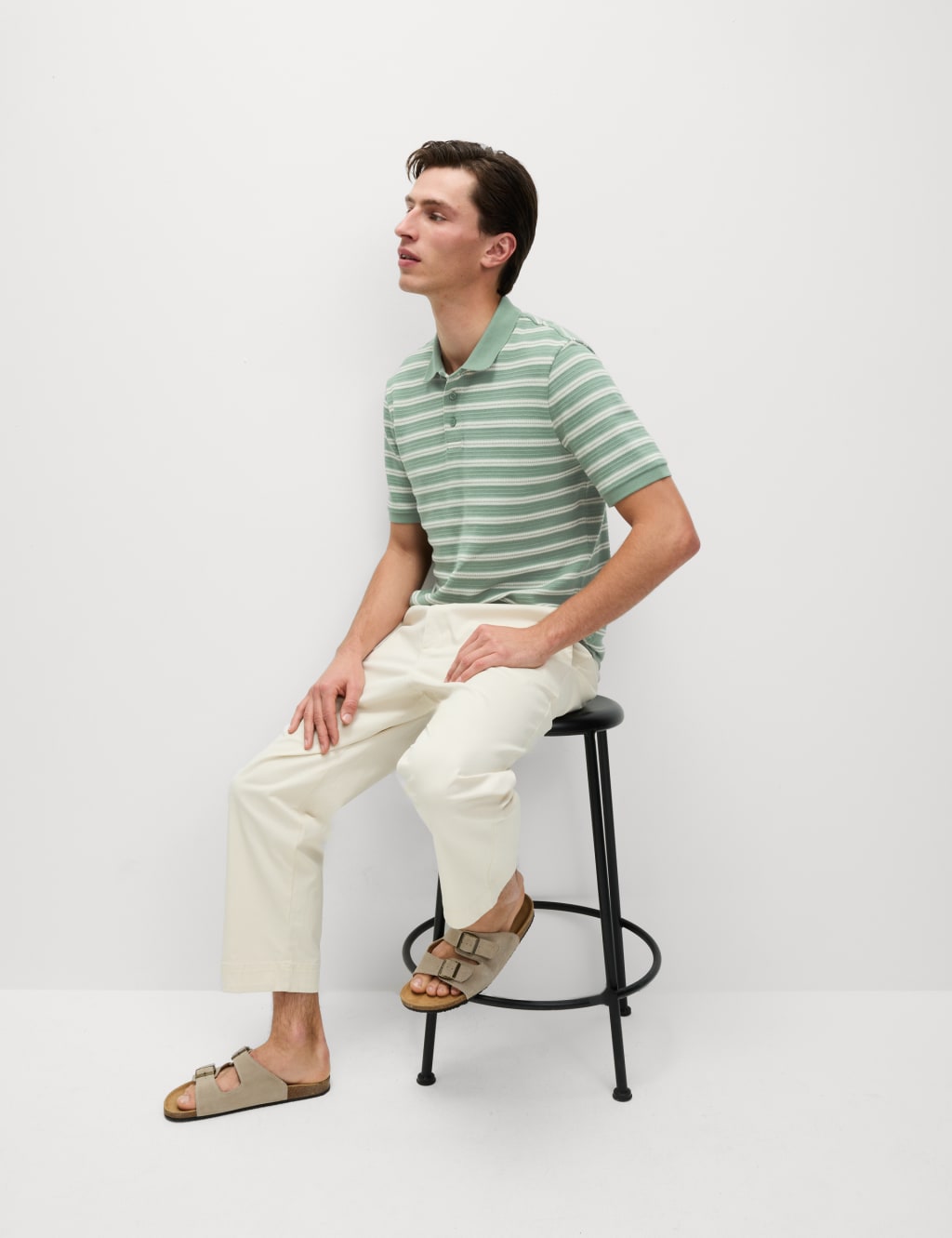 Cotton Rich Striped Polo Shirt 4 of 5
