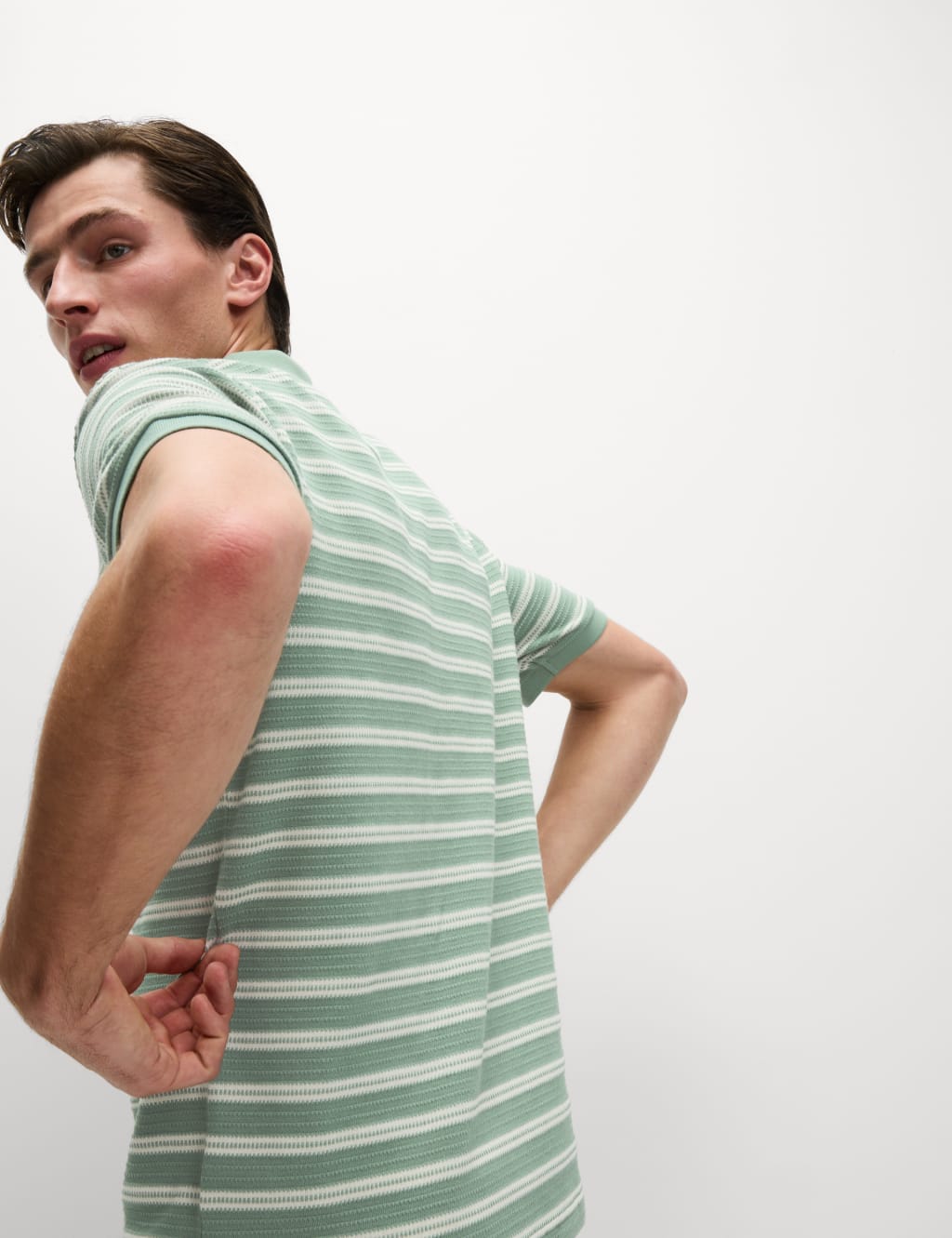 Cotton Rich Striped Polo Shirt 5 of 5