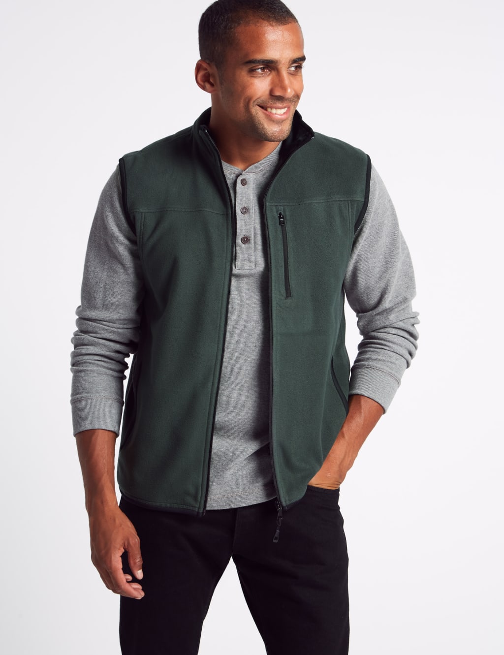 Fleece Gilet with StayNEW M S Collection M S