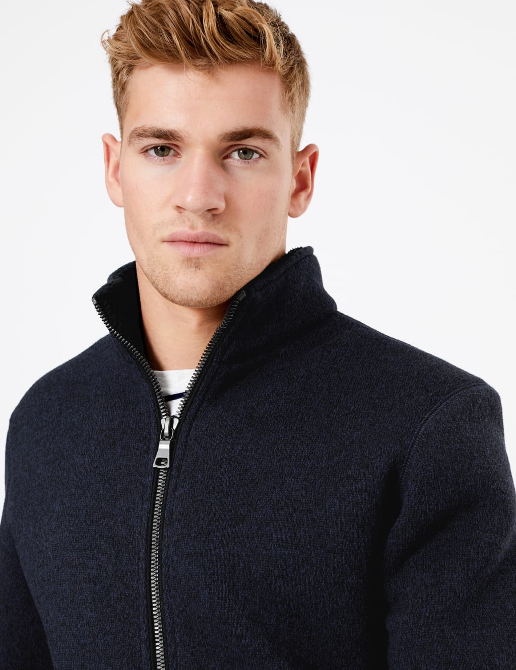 Fleece Funnel Neck Jacket with Stormwear M S Collection M S