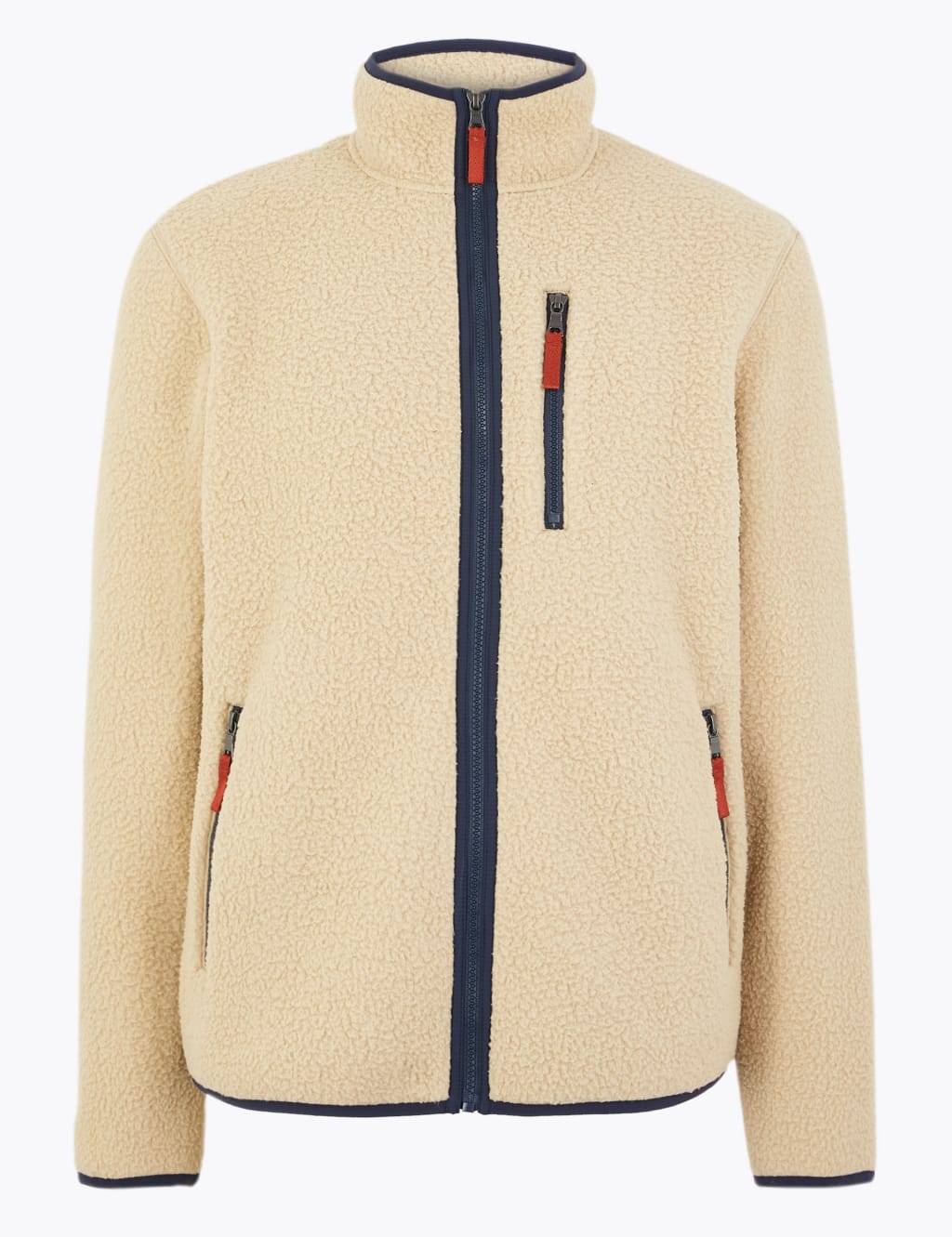 Sherpa Fleece Jacket M S Collection M S