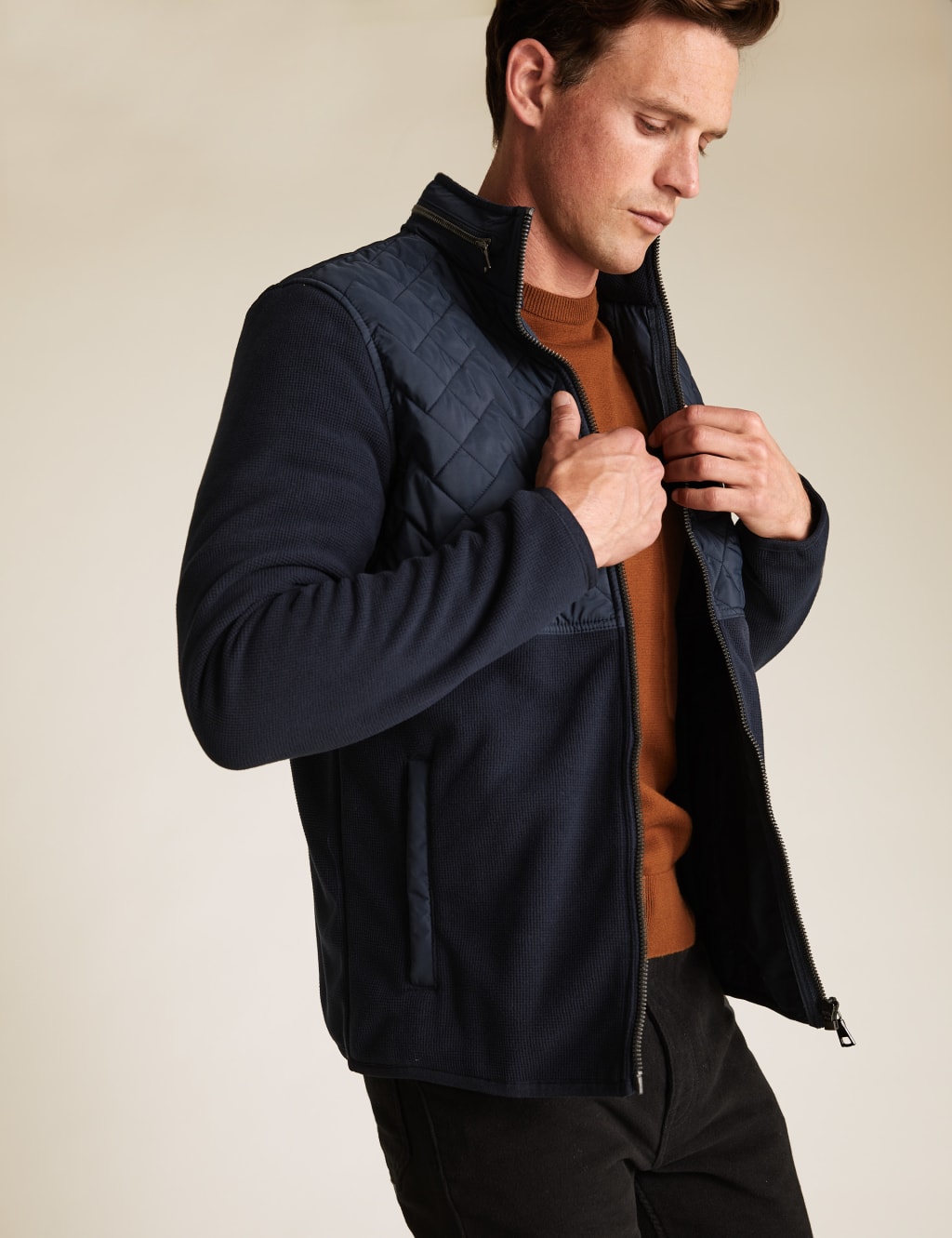 Waffle Zip Up Jacket 3 of 7