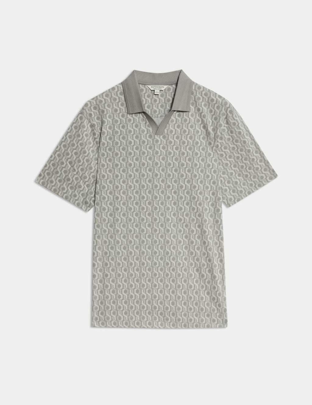 Pure Supima® Cotton Geometric Polo Shirt 2 of 6