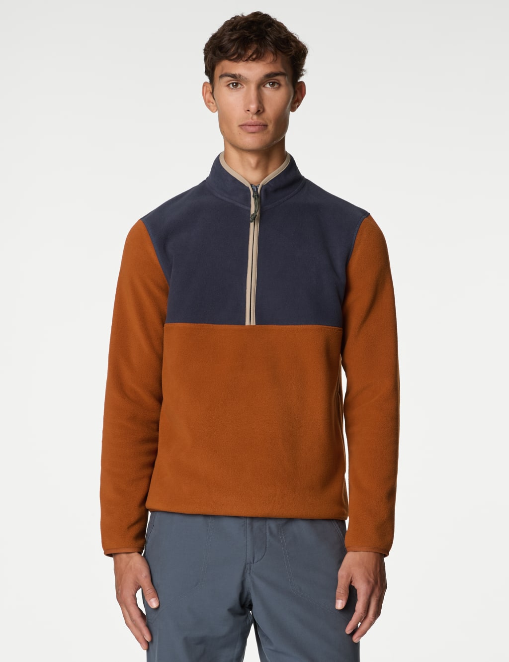 Half Zip Colour Block Micro Fleece Goodmove M S