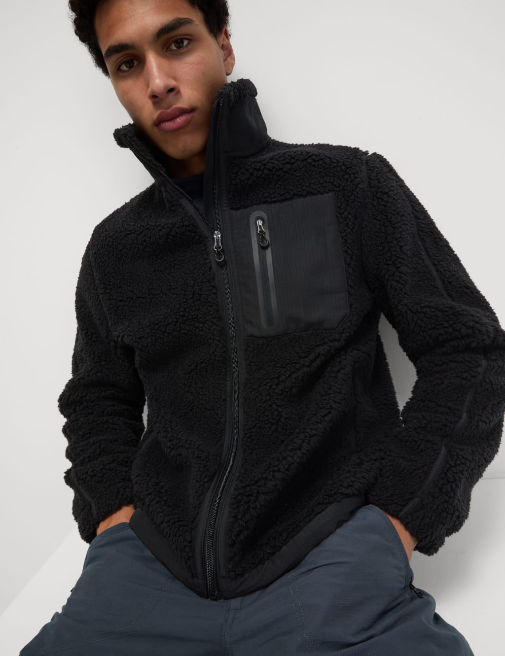 Funnel Neck Fleece Jacket Goodmove M S