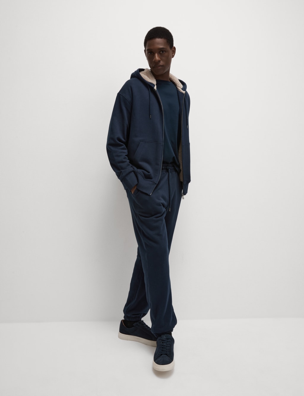 Pure Cotton Fleece Lined Joggers 5 of 6