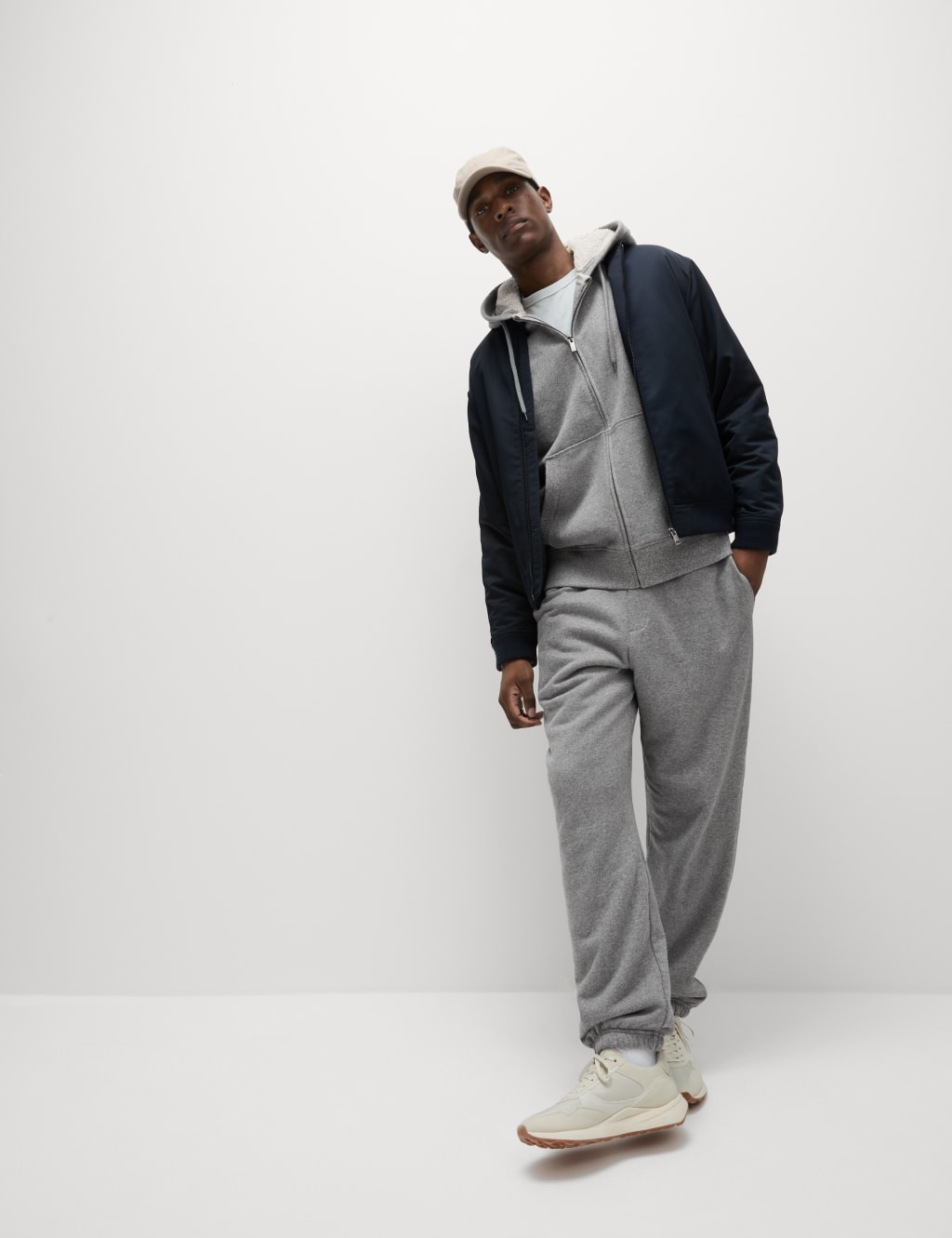 Pure Cotton Fleece Lined Joggers 4 of 5