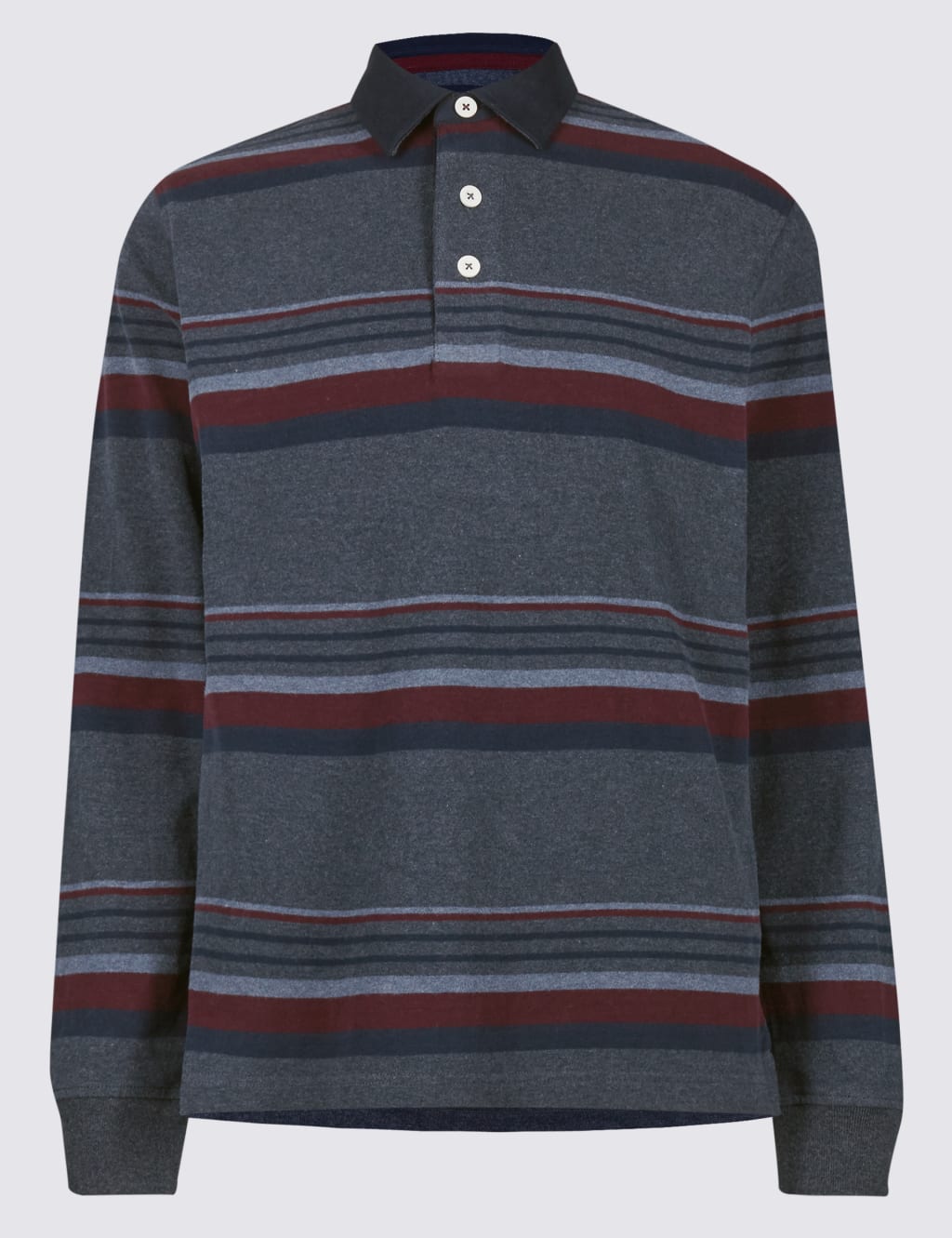 Pure Cotton Striped Rugby Top 2 of 3