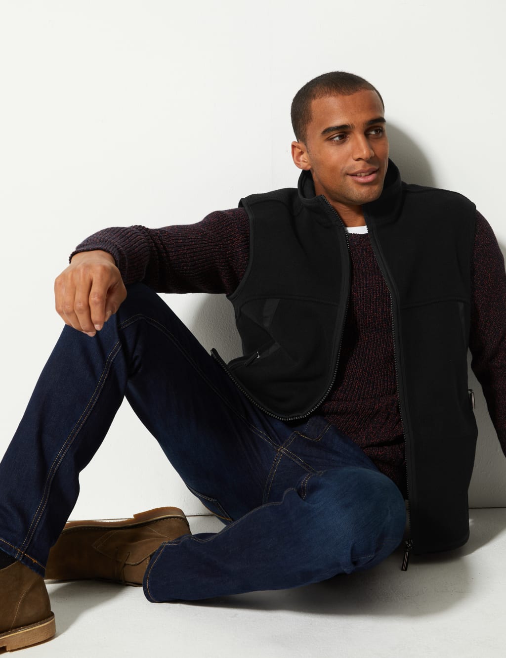 M&s mens fleece gilet outlet