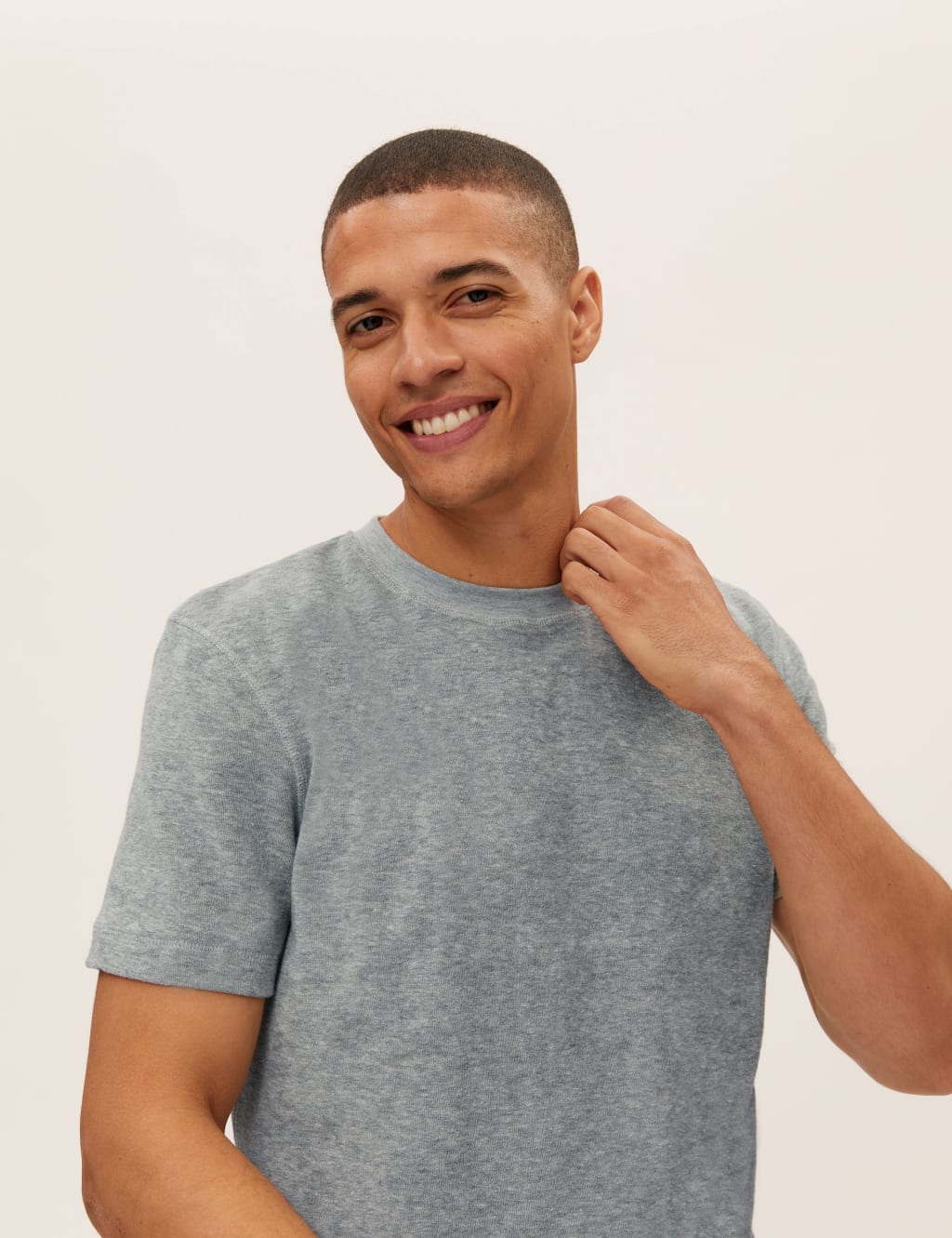 Cotton Rich Towelling T-Shirt 1 of 5
