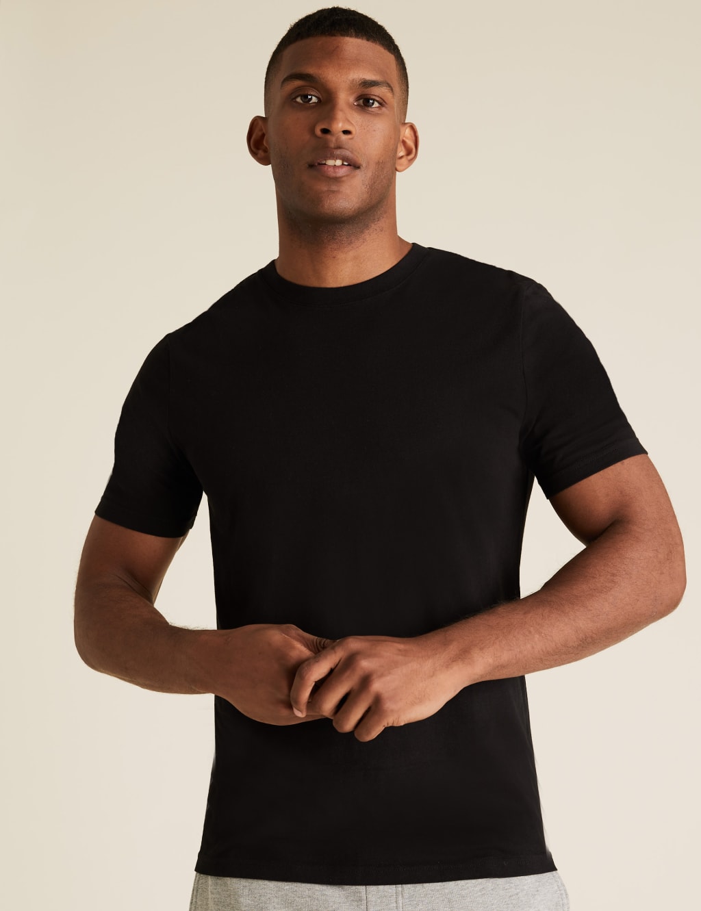 3pk Pure Cotton Crew Neck T-Shirts 1 of 2
