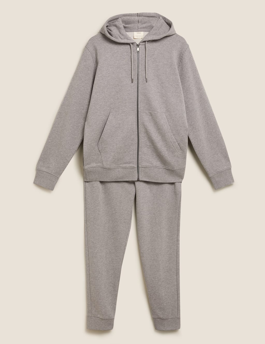 Pure Cotton Zip Up Hoodie Joggers Set