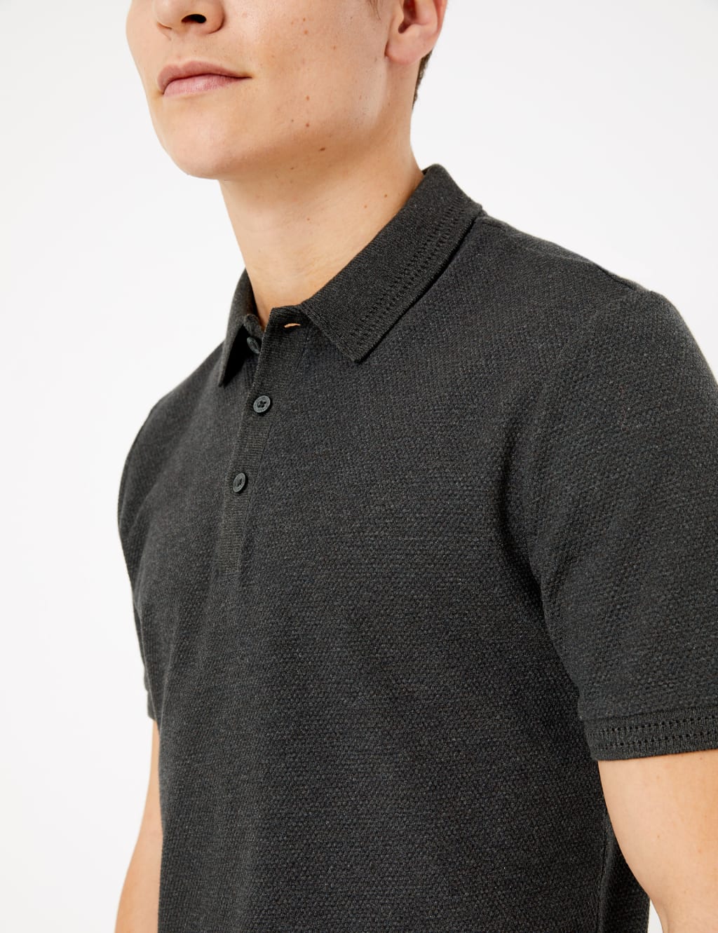 Cotton Rich Textured Polo Shirt 3 of 4