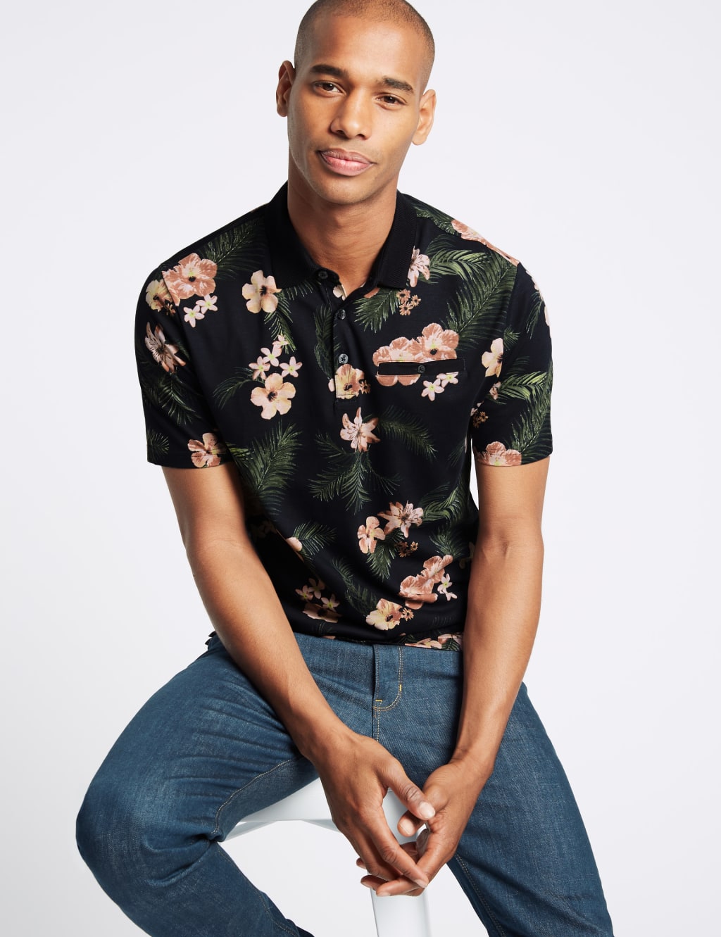 Floral polo shirt new arrivals