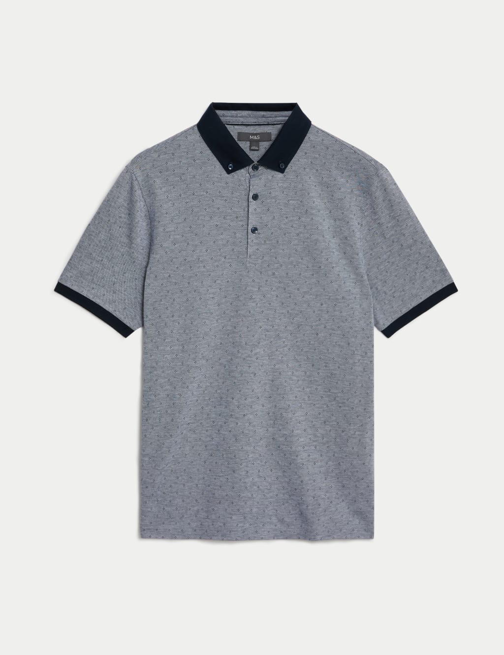 Pure Cotton Jacquard Polo Shirt 2 of 5