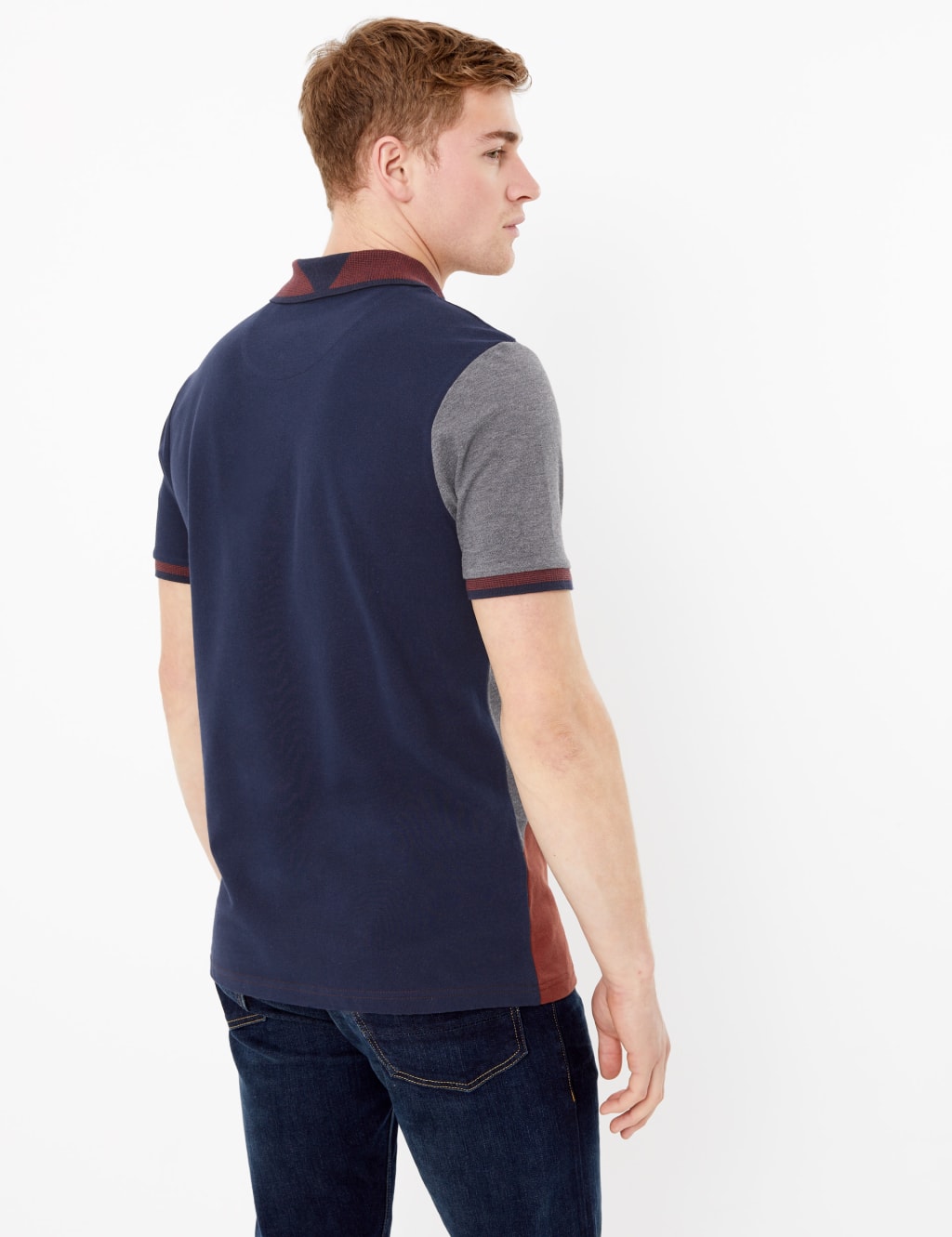 Cotton Colour Block Polo Shirt 4 of 4