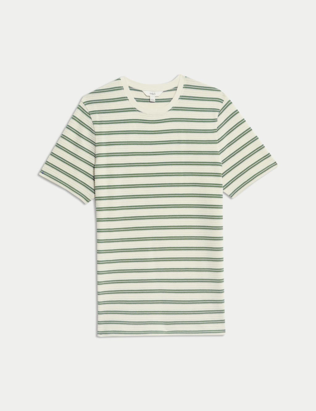Cotton Rich Striped Textured T-Shirt 2 of 4