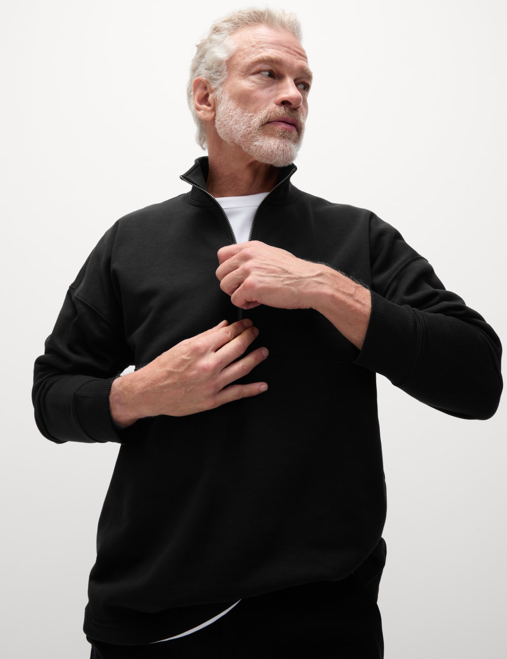 Funnel zip sweatshirt shop