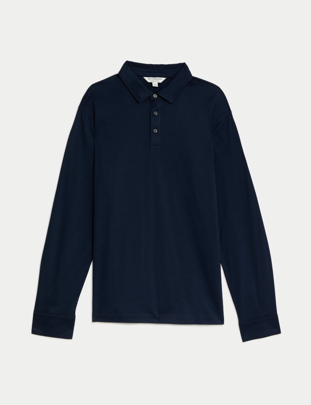 Pure Supima® Cotton Long Sleeve Polo Shirt 2 of 7