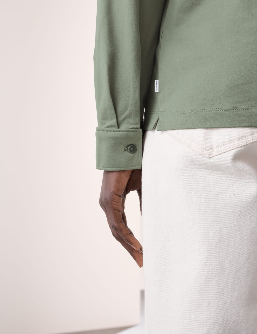 Pure Supima® Cotton Long Sleeve Polo Shirt 4 of 7