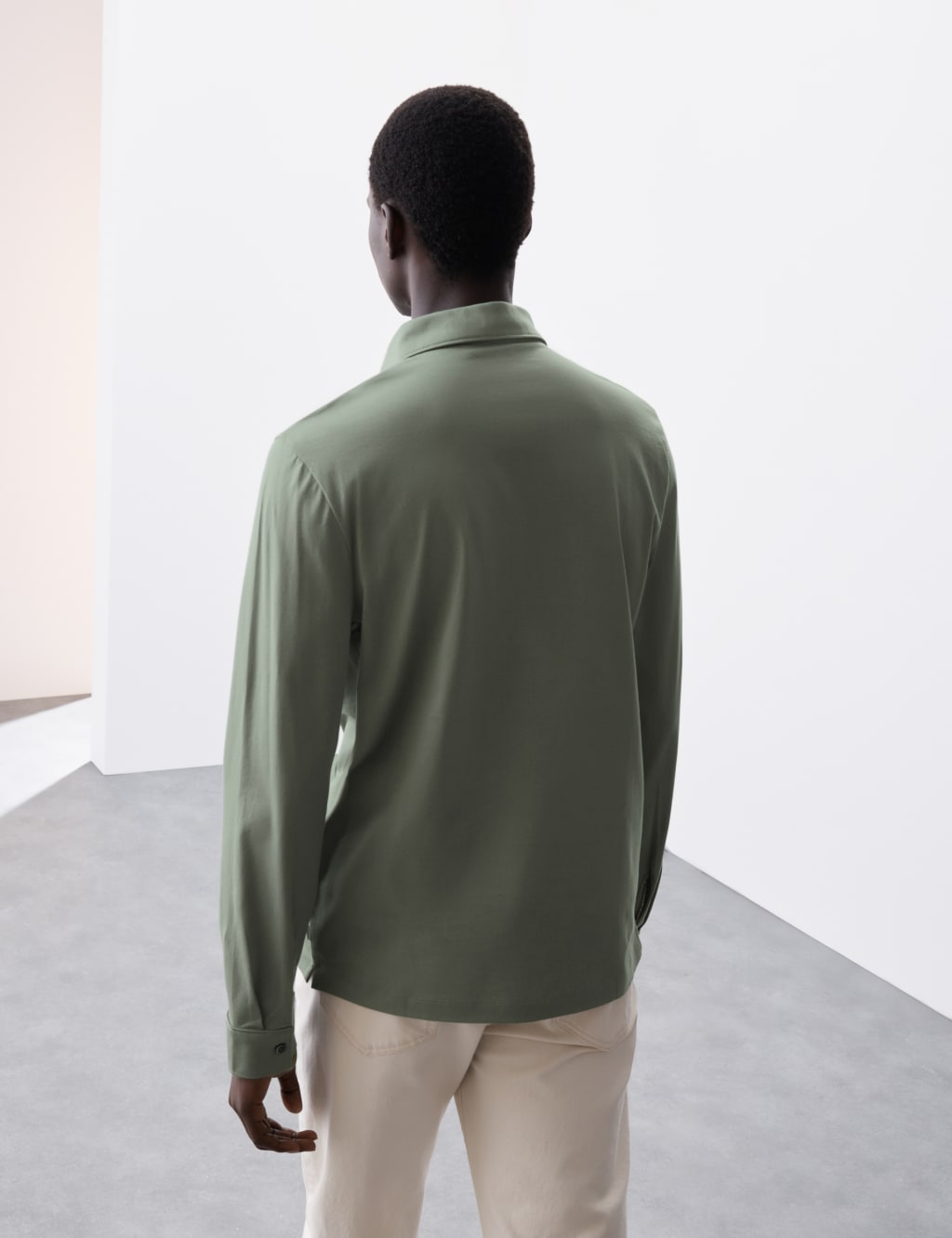 Pure Supima® Cotton Long Sleeve Polo Shirt 5 of 7