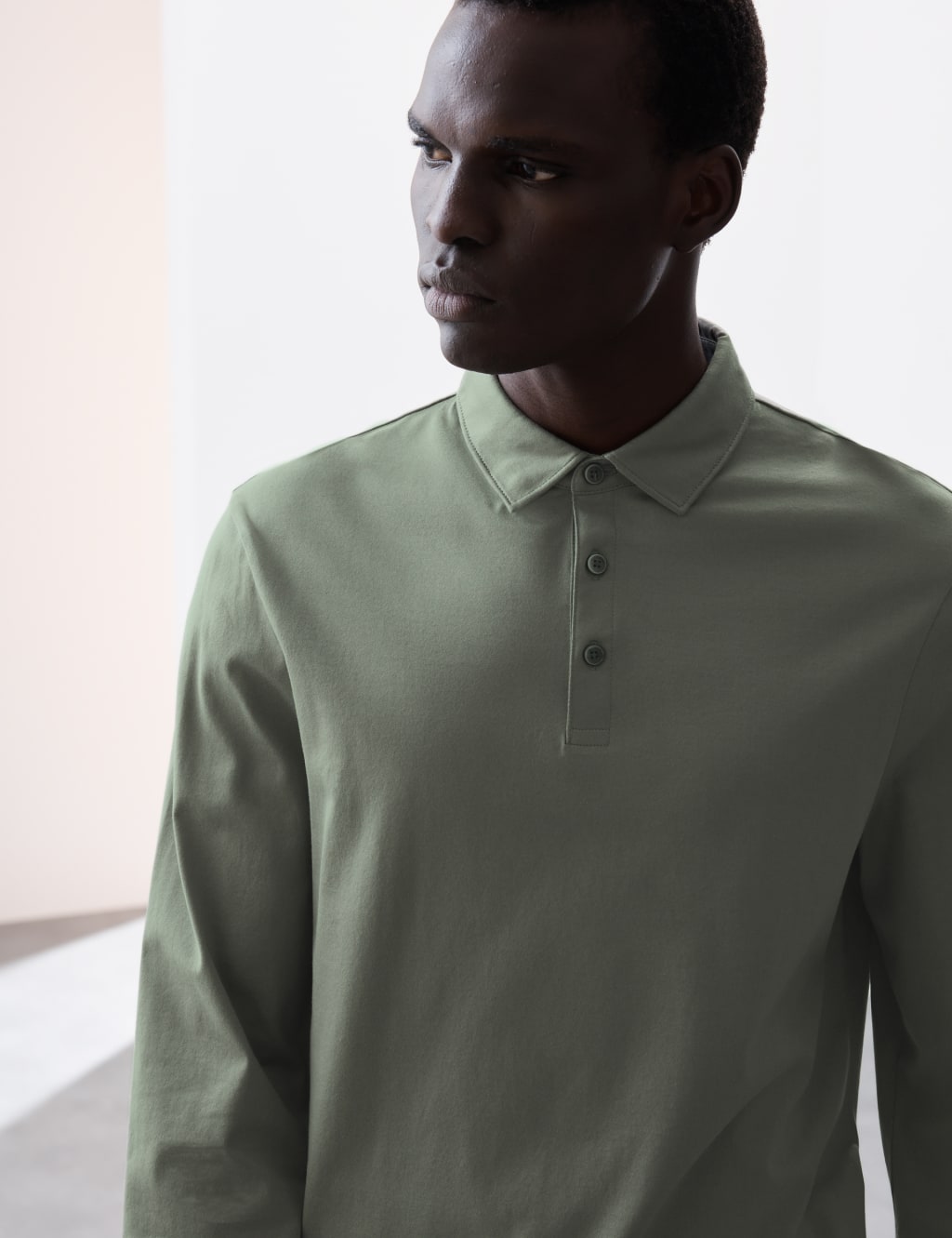 Pure Supima® Cotton Long Sleeve Polo Shirt 6 of 7