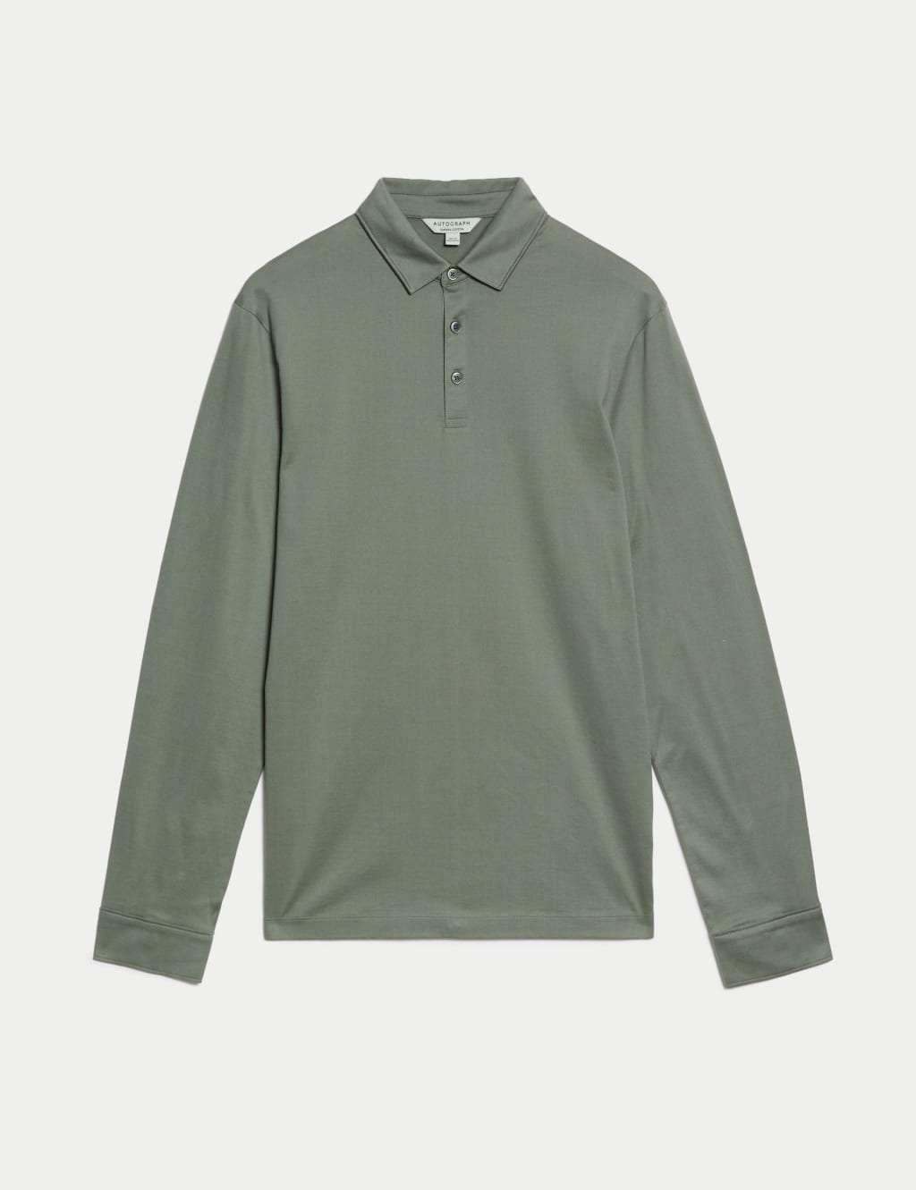 Pure Supima® Cotton Long Sleeve Polo Shirt 2 of 7