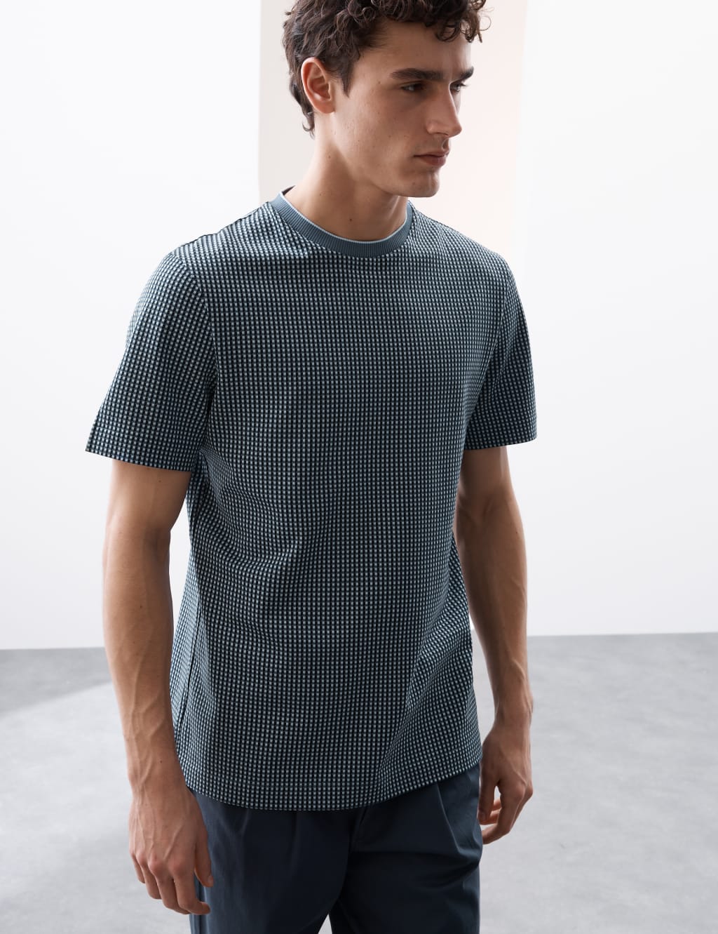 Pure Cotton Jacquard T-Shirt 3 of 6