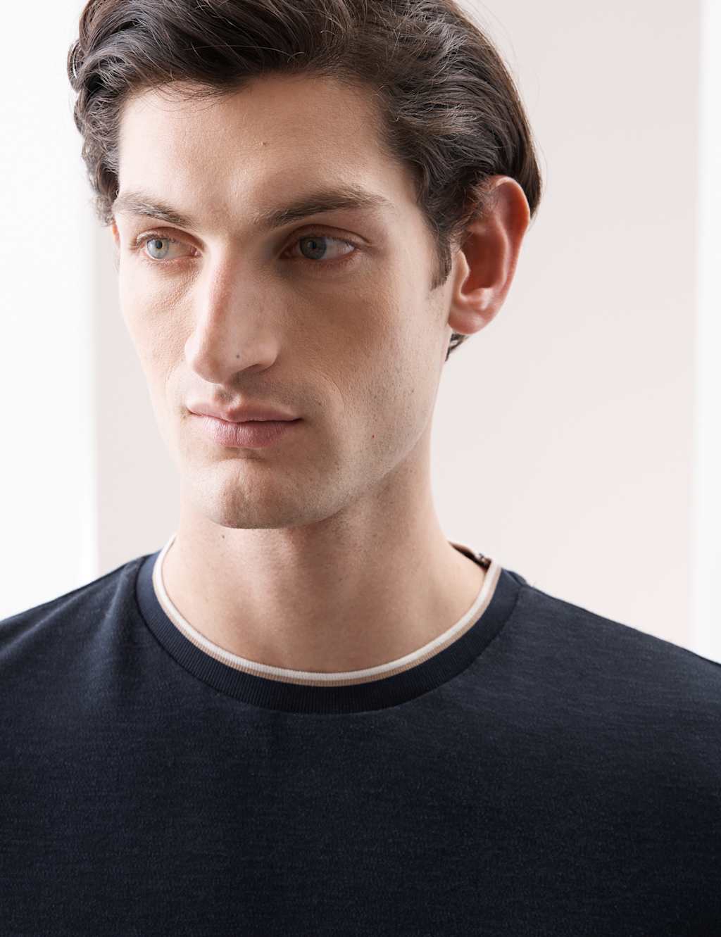 Linen Blend Crew Neck T-Shirt 5 of 6