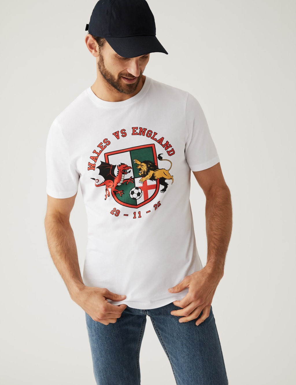 Men's Pure Cotton England v Wales T-Shirt 1 of 6