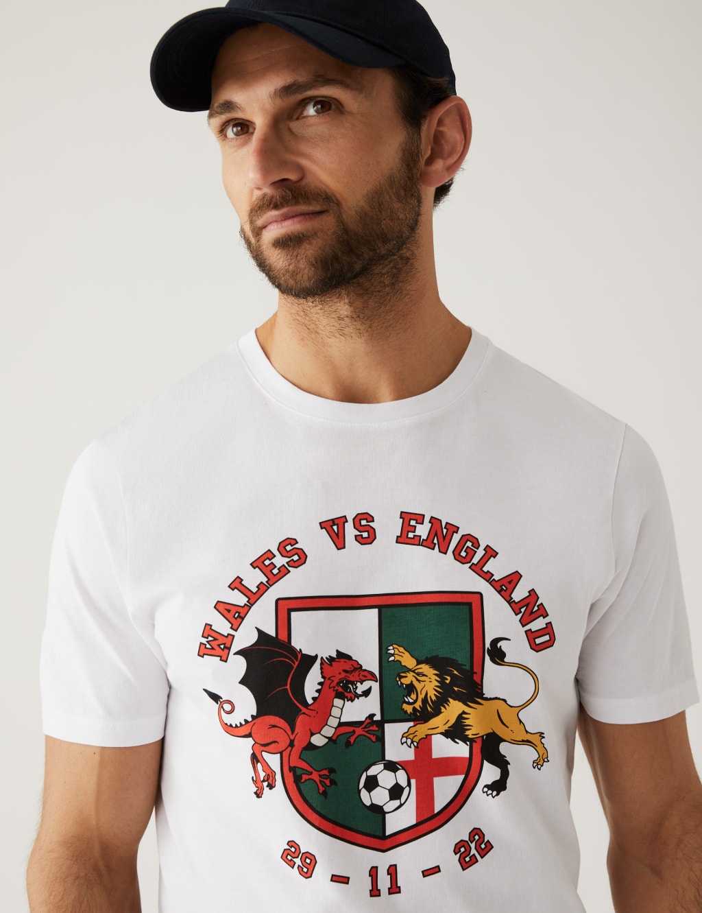 Men's Pure Cotton England v Wales T-Shirt 3 of 6