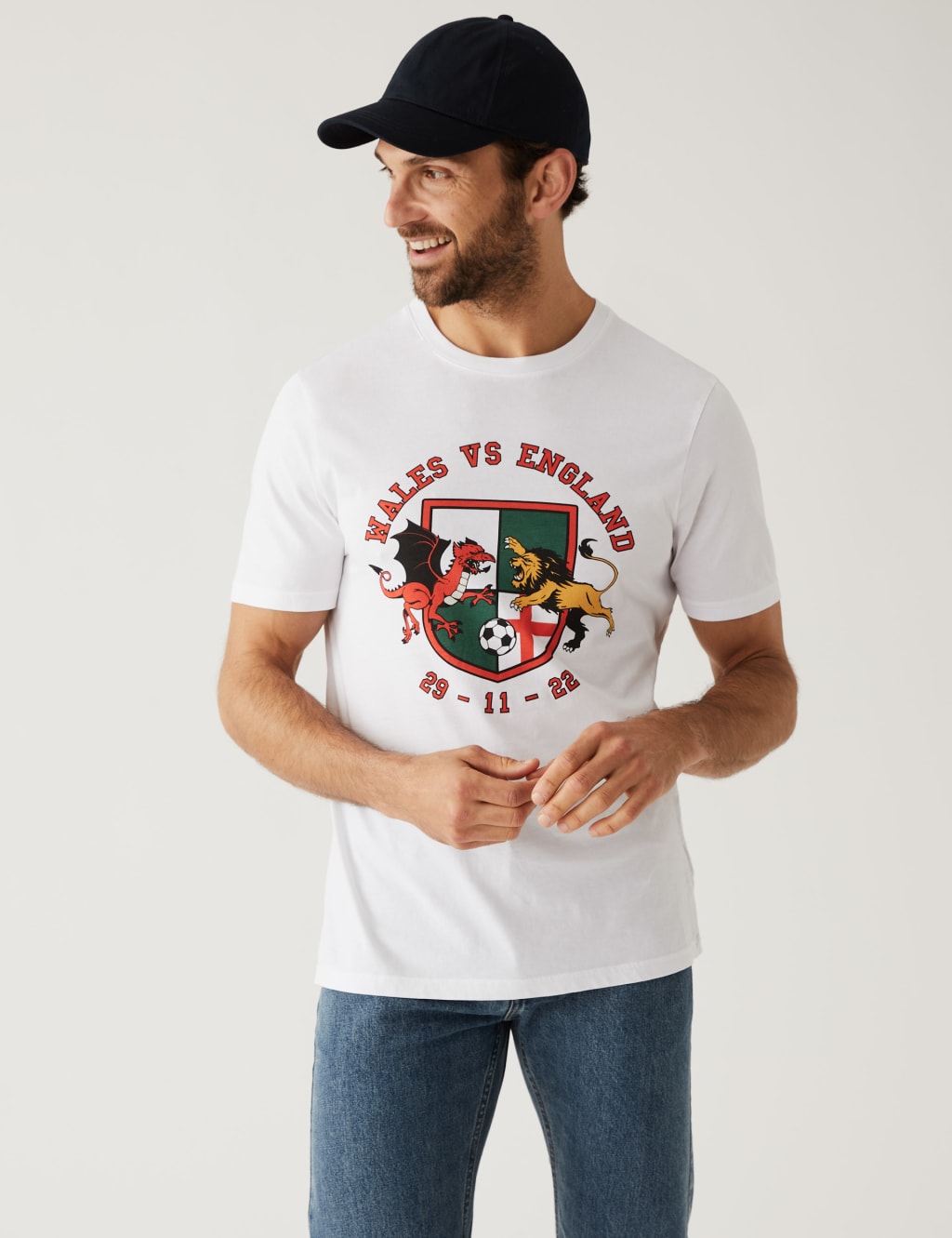 Men's Pure Cotton England v Wales T-Shirt 4 of 6