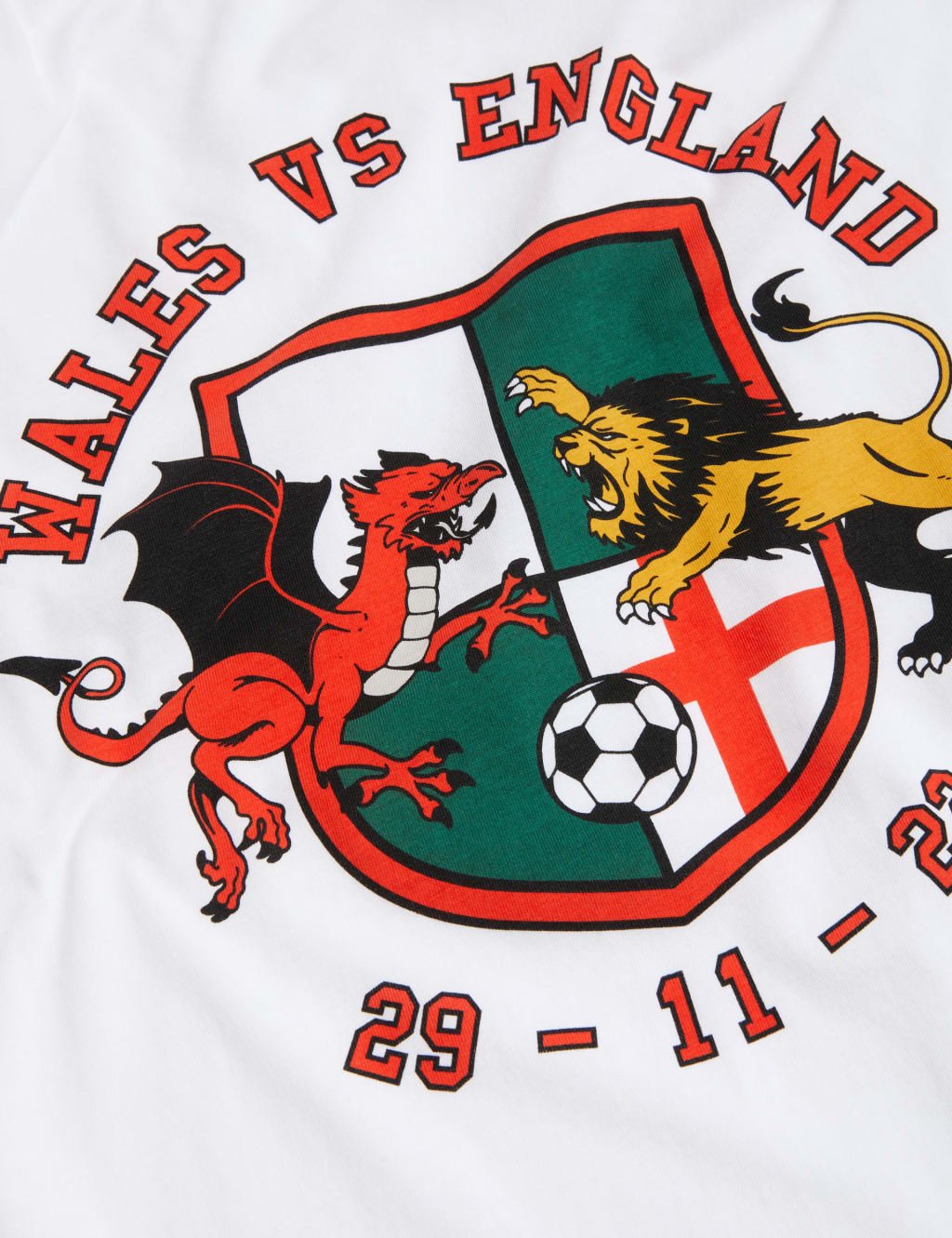Men's Pure Cotton England v Wales T-Shirt 6 of 6