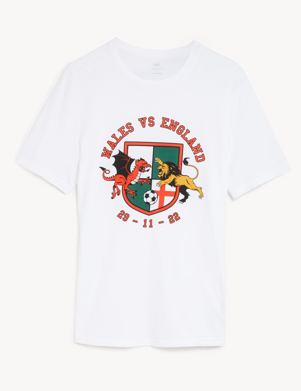Men's Pure Cotton England v Wales T-Shirt 2 of 6