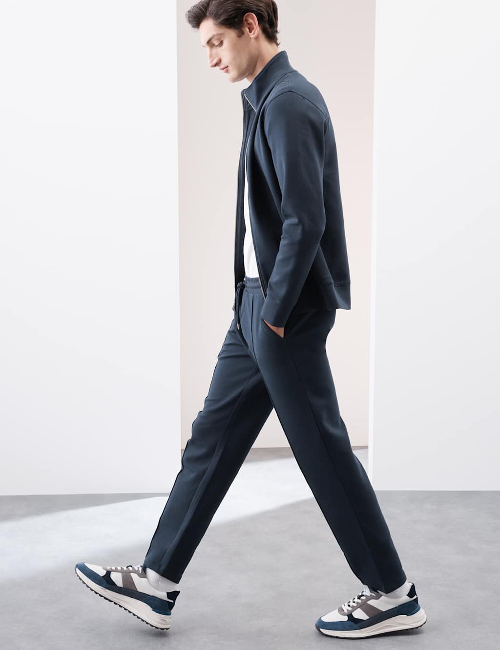 Cotton Rich Pintuck Straight Leg Joggers 6 of 7