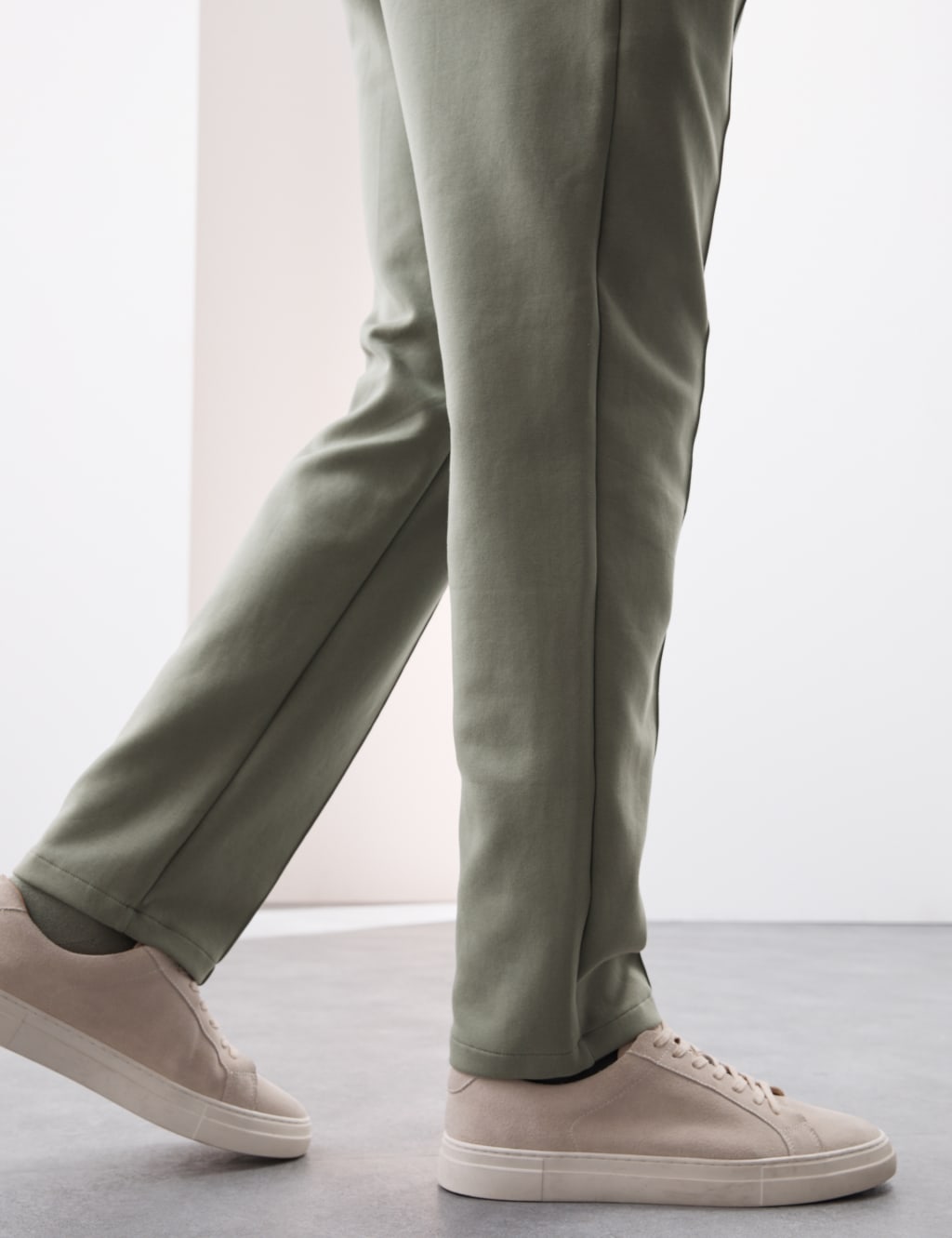 Cotton Rich Pintuck Straight Leg Joggers 3 of 6