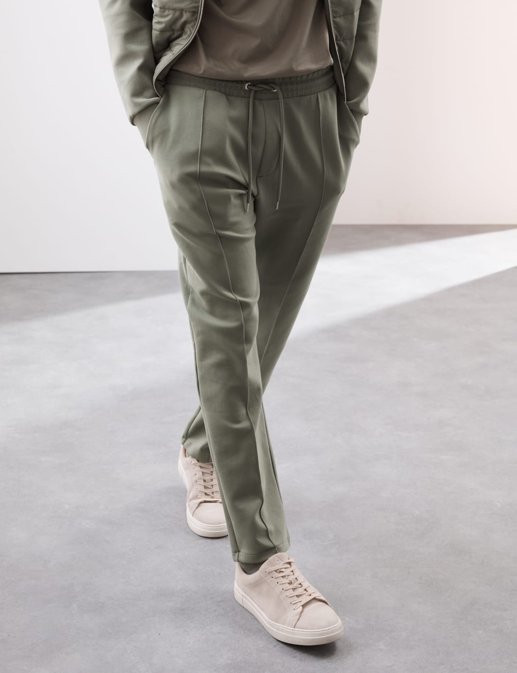 Cotton Rich Pintuck Straight Leg Joggers 4 of 6