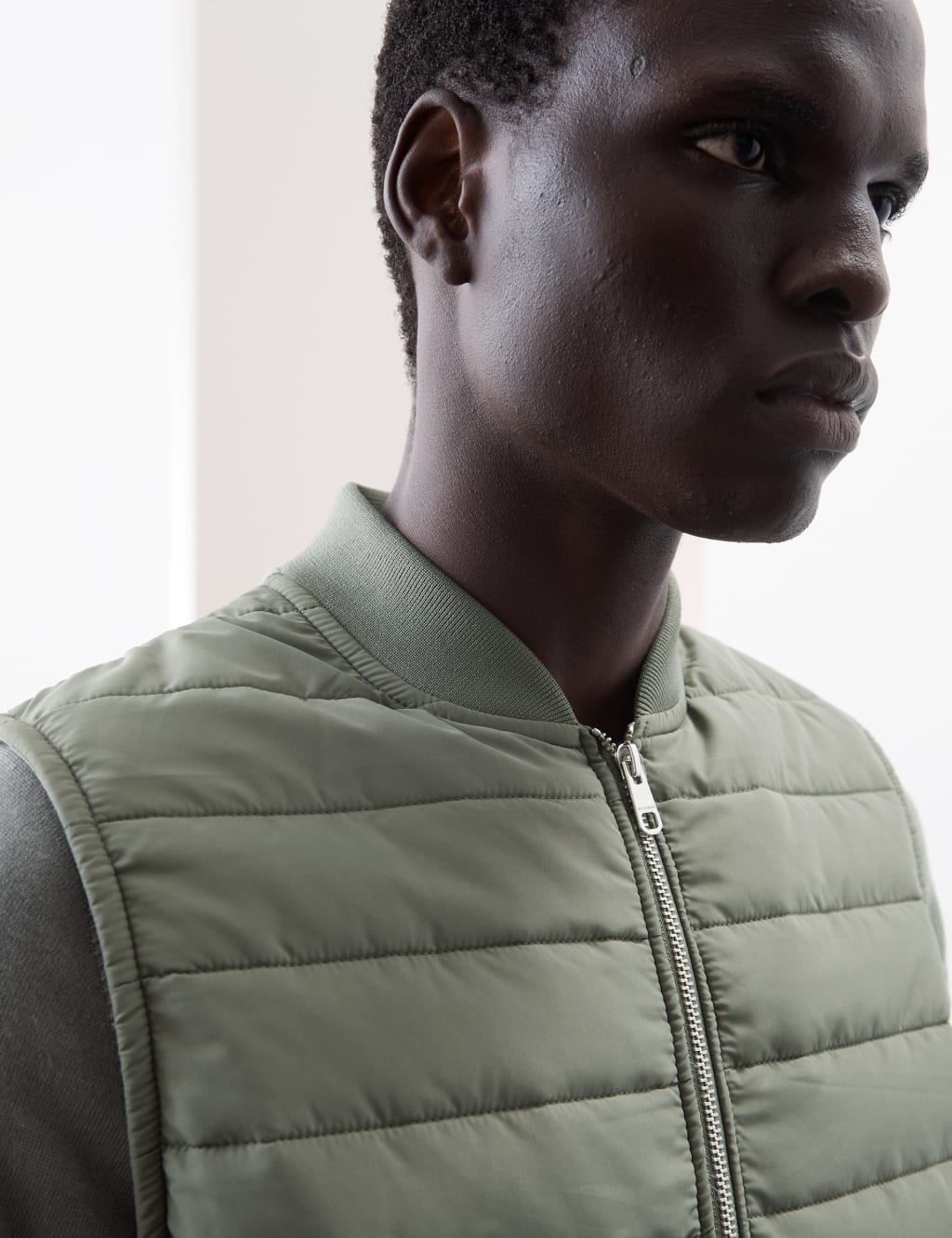 Cotton Rich Zip Up Quilted Gilet with Stormwear™ 3 of 6